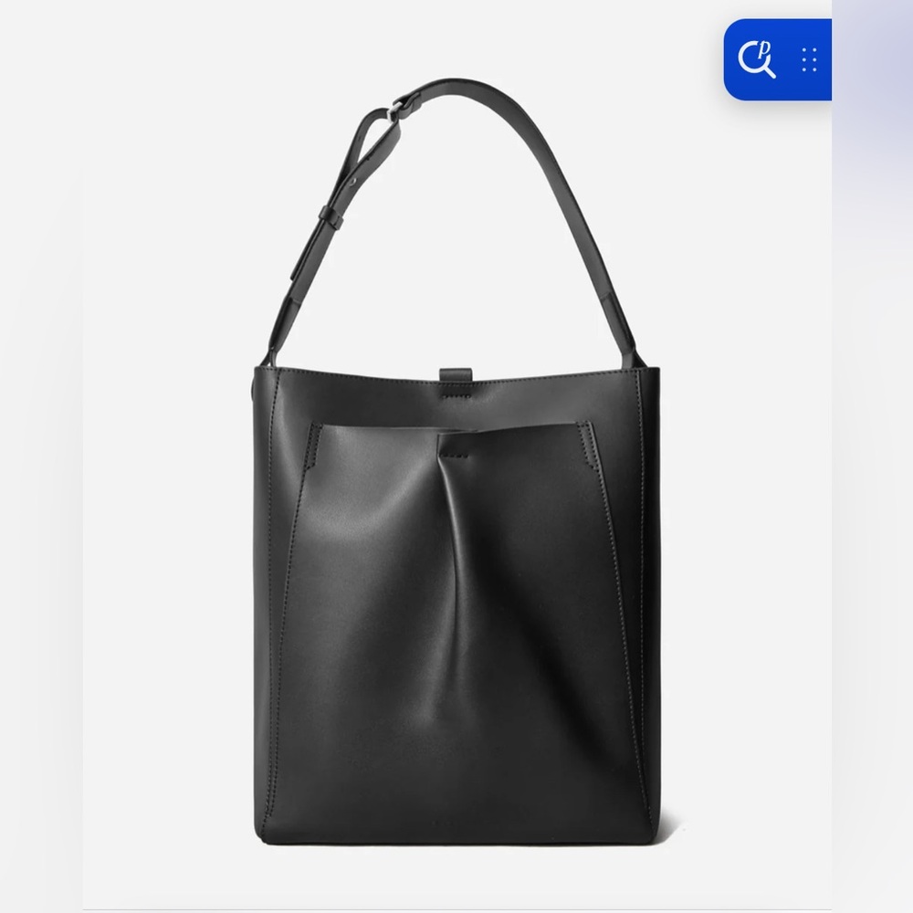 Everlane Black Italian Leather Accessory (The Studio Bag)